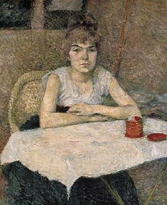 Henri de toulouse-lautrec Young woman at a table Spain oil painting art